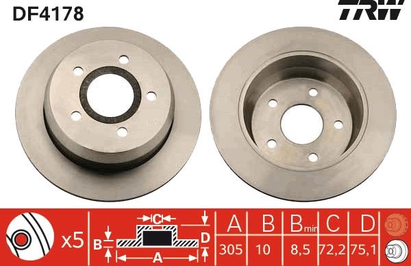 TRW DF4178 - Kočioni disk www.molydon.hr