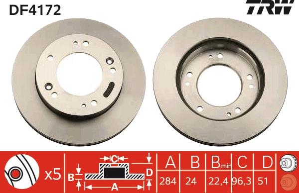 TRW DF4172 - Kočioni disk www.molydon.hr