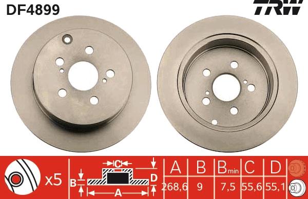 TRW DF4899 - Kočioni disk www.molydon.hr