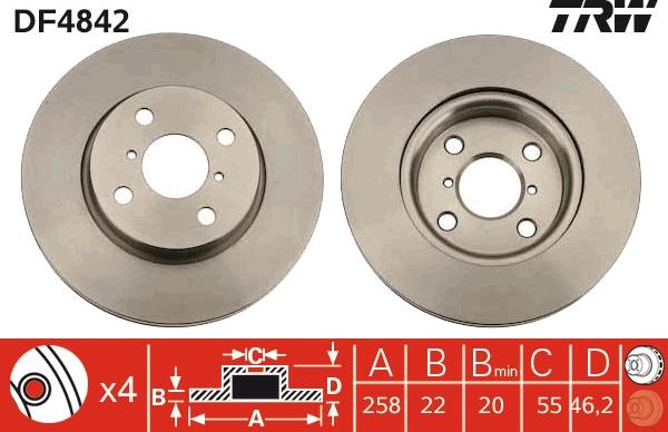 TRW DF4842 - Kočioni disk www.molydon.hr