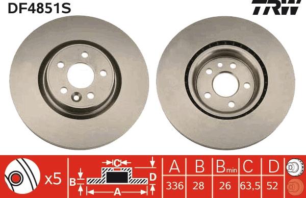 TRW DF4851S - Kočioni disk www.molydon.hr