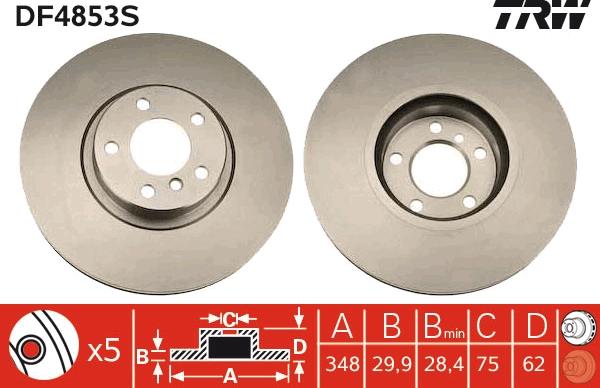 TRW DF4853S - Kočioni disk www.molydon.hr