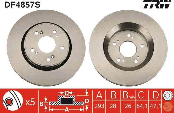 TRW DF4857S - Kočioni disk www.molydon.hr