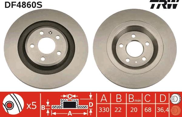 TRW DF4860S - Kočioni disk www.molydon.hr