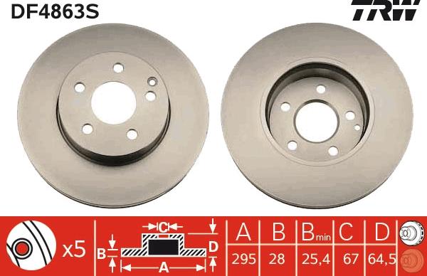 TRW DF4863S - Kočioni disk www.molydon.hr