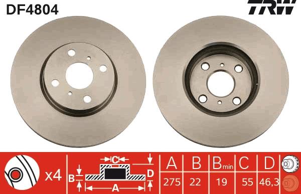 TRW DF4804 - Kočioni disk www.molydon.hr