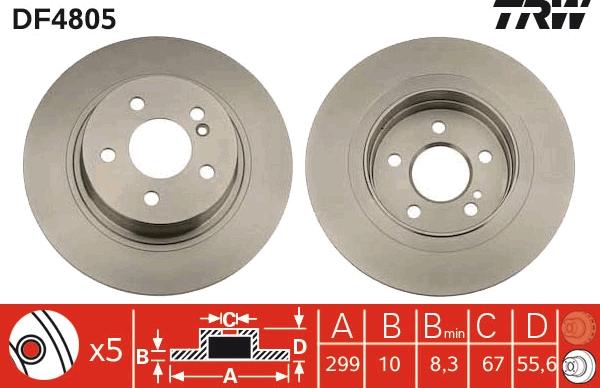 TRW DF4805 - Kočioni disk www.molydon.hr