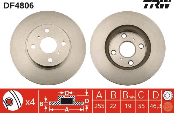 TRW DF4806 - Kočioni disk www.molydon.hr