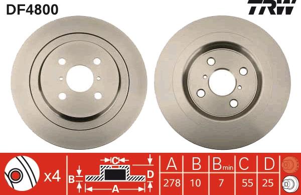 TRW DF4800 - Kočioni disk www.molydon.hr