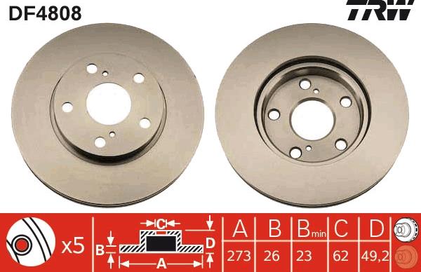 TRW DF4808 - Kočioni disk www.molydon.hr