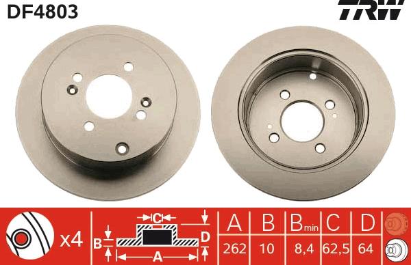 TRW DF4803 - Kočioni disk www.molydon.hr