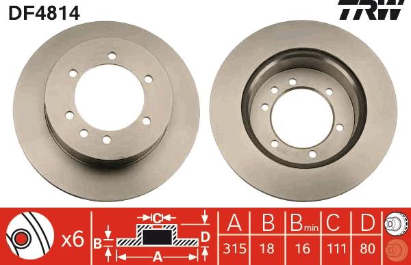 TRW DF4814 - Kočioni disk www.molydon.hr