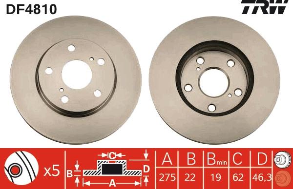 TRW DF4810 - Kočioni disk www.molydon.hr