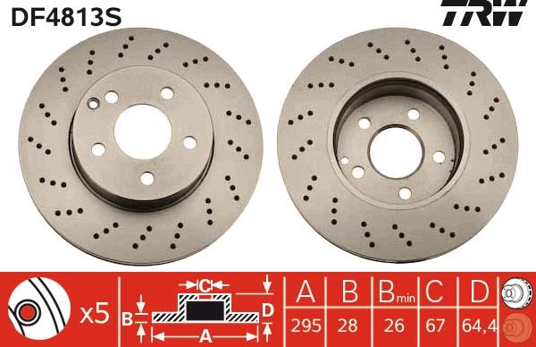 TRW DF4813S - Kočioni disk www.molydon.hr