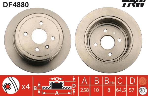 TRW DF4880 - Kočioni disk www.molydon.hr