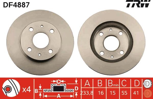 TRW DF4887 - Kočioni disk www.molydon.hr