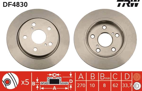 TRW DF4830 - Kočioni disk www.molydon.hr