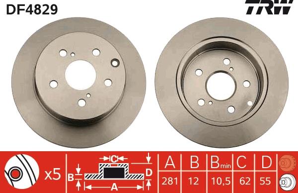 TRW DF4829 - Kočioni disk www.molydon.hr