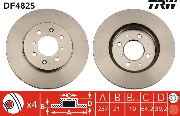 TRW DF4825 - Kočioni disk www.molydon.hr