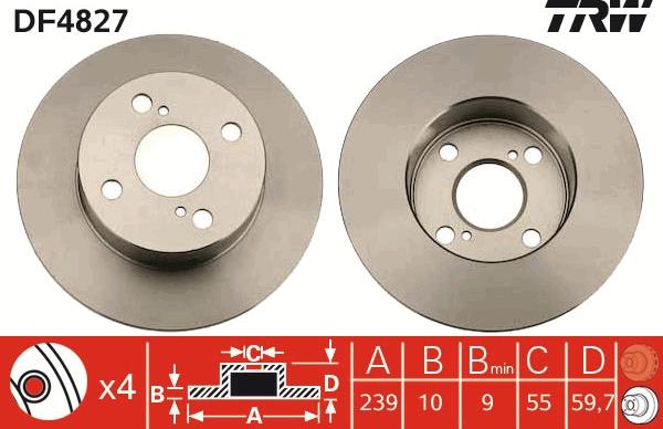 TRW DF4827 - Kočioni disk www.molydon.hr