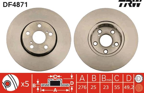 TRW DF4871 - Kočioni disk www.molydon.hr