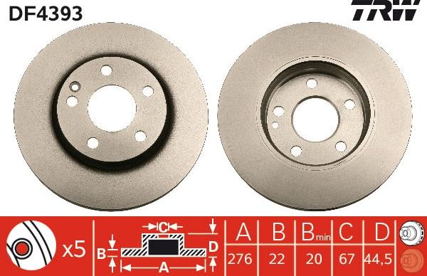 TRW DF4393 - Kočioni disk www.molydon.hr