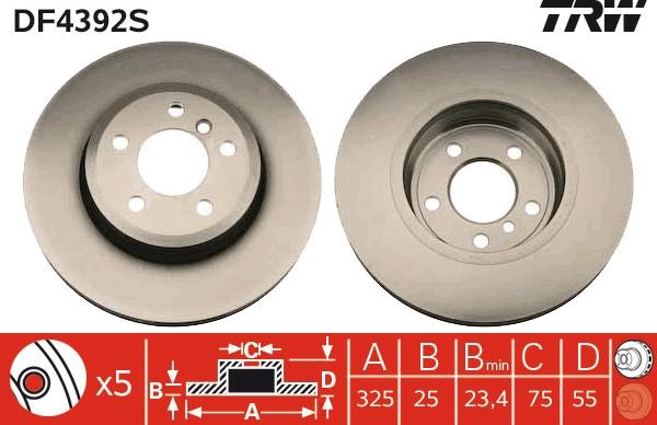 TRW DF4392S - Kočioni disk www.molydon.hr