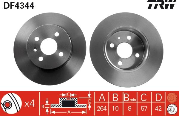 TRW DF4344 - Kočioni disk www.molydon.hr