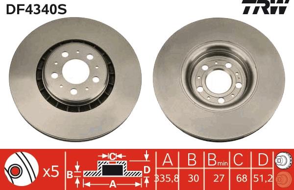 TRW DF4340S - Kočioni disk www.molydon.hr