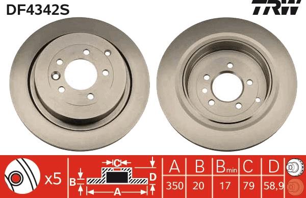 TRW DF4342S - Kočioni disk www.molydon.hr