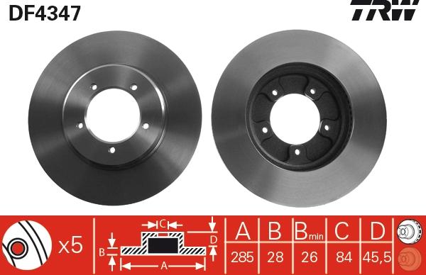 TRW DF4347 - Kočioni disk www.molydon.hr