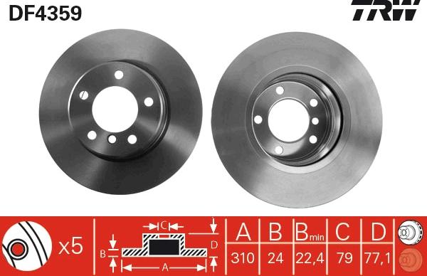 TRW DF4359 - Kočioni disk www.molydon.hr