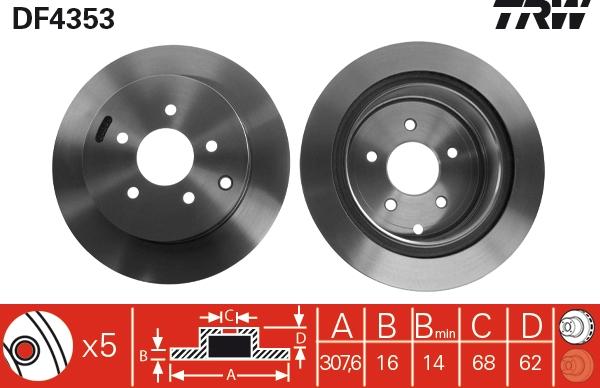 TRW DF4353 - Kočioni disk www.molydon.hr