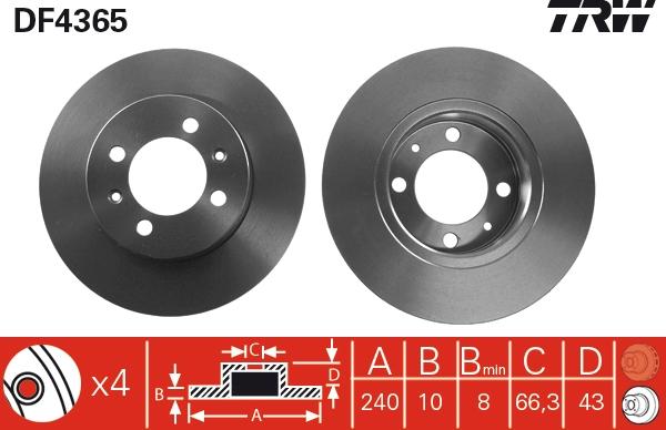 TRW DF4365 - Kočioni disk www.molydon.hr