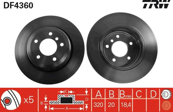 TRW DF4360 - Kočioni disk www.molydon.hr