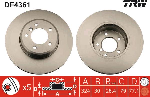 TRW DF4361 - Kočioni disk www.molydon.hr