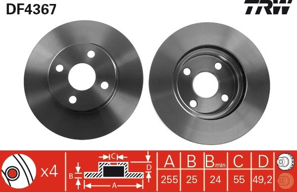 TRW DF4367 - Kočioni disk www.molydon.hr