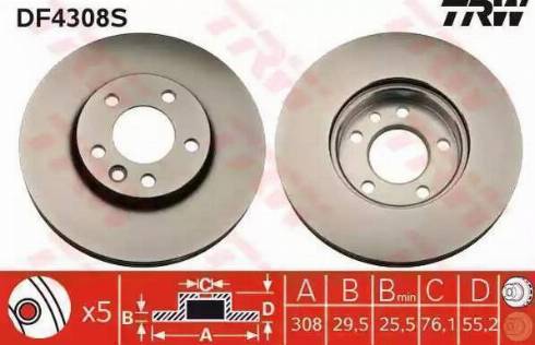 TRW DF7631 - Kočioni disk www.molydon.hr