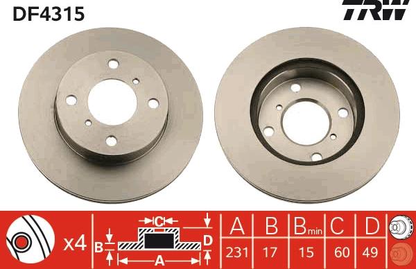 TRW DF4315 - Kočioni disk www.molydon.hr