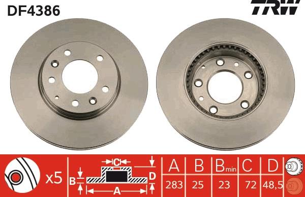 TRW DF4386 - Kočioni disk www.molydon.hr