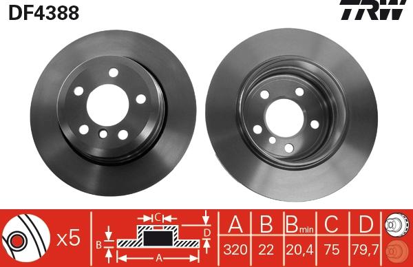 TRW DF4388 - Kočioni disk www.molydon.hr