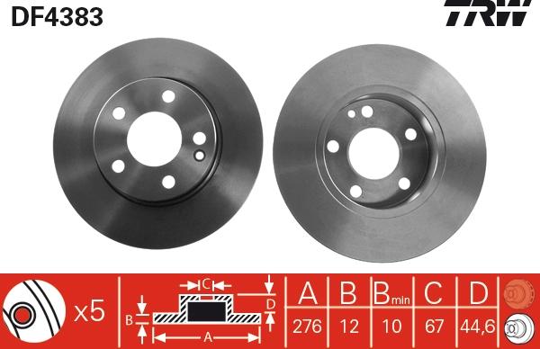 TRW DF4383 - Kočioni disk www.molydon.hr