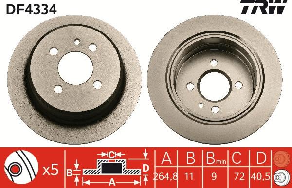 TRW DF4334 - Kočioni disk www.molydon.hr