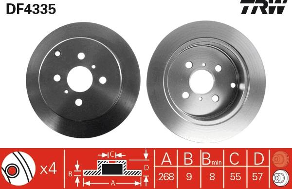 TRW DF4335 - Kočioni disk www.molydon.hr