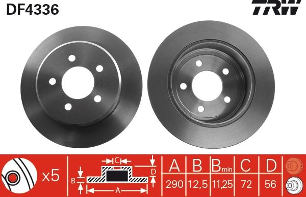 TRW DF4336 - Kočioni disk www.molydon.hr