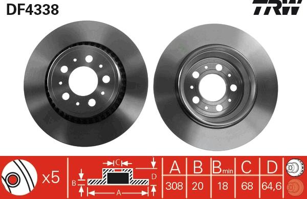 TRW DF4338 - Kočioni disk www.molydon.hr