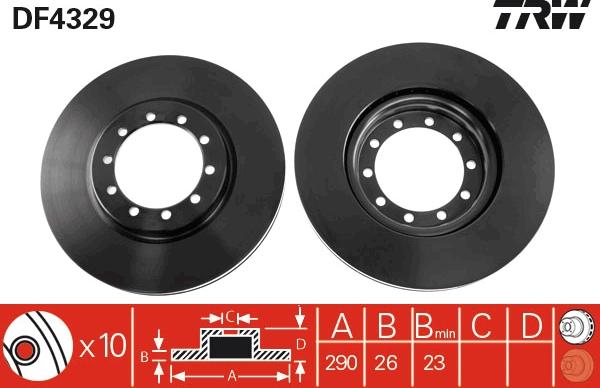 TRW DF4329 - Kočioni disk www.molydon.hr