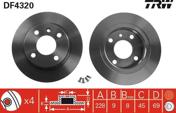 TRW DF4320 - Kočioni disk www.molydon.hr