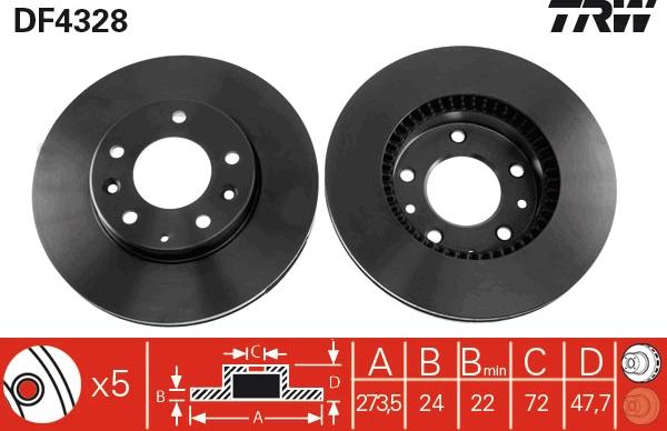 TRW DF4328 - Kočioni disk www.molydon.hr