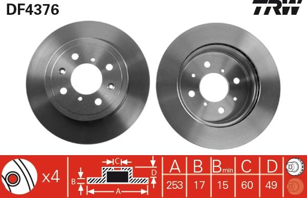 TRW DF4376 - Kočioni disk www.molydon.hr